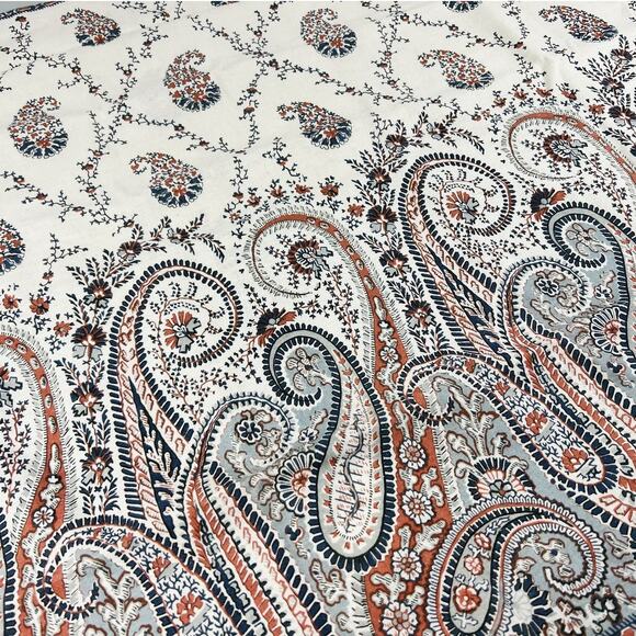 Pottery Barn Euro Sham Quinn Paisley Cotton Pillow Cover India Floral Boho NWOT - Picture 2 of 5